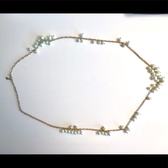 J. Crew Jewelry - Jcrew long pearl sparkle necklace